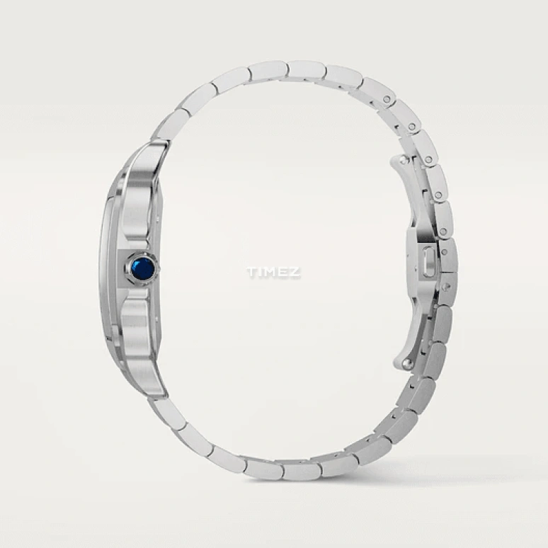 Cartier,Santos de Cartier 47.50x39.80mm,47.50x39.80mm,Stainless Steel,Blue,Gradient,Automatic,Day,Sapphire,Crystal Glass,WSSA0071
