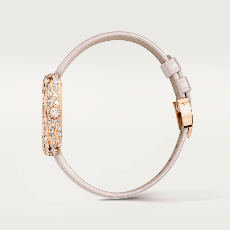 Cartier,Coussin de Cartier 30.40x31.10mm,30.40x31.10mm,Rose Gold,Silver,Quartz,Sapphire,Crystal Glass,Square,WJCS0005