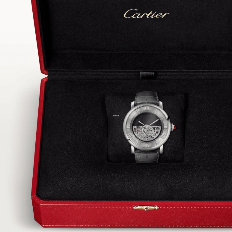 Cartier,Rotonde de Cartier 43.50mm,43.50mm,Platinum,Silver,Automatic,42hours,In-house Caliber,WHRO0078