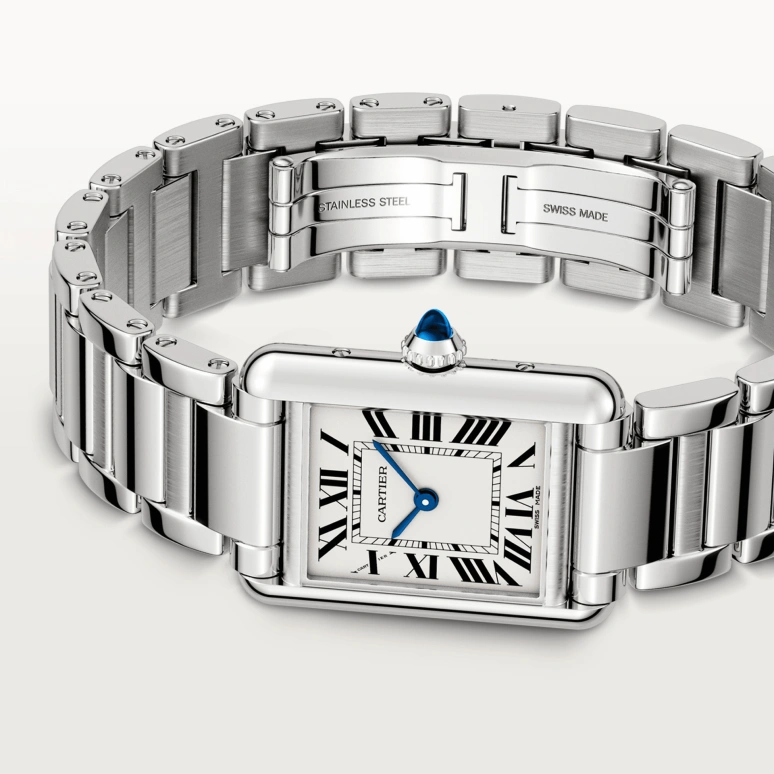 Cartier,Tank 29.50x22mm,29.50x22mm,Stainless Steel,Silver,Quartz,Sapphire,Crystal Glass,Square,WSTA0051