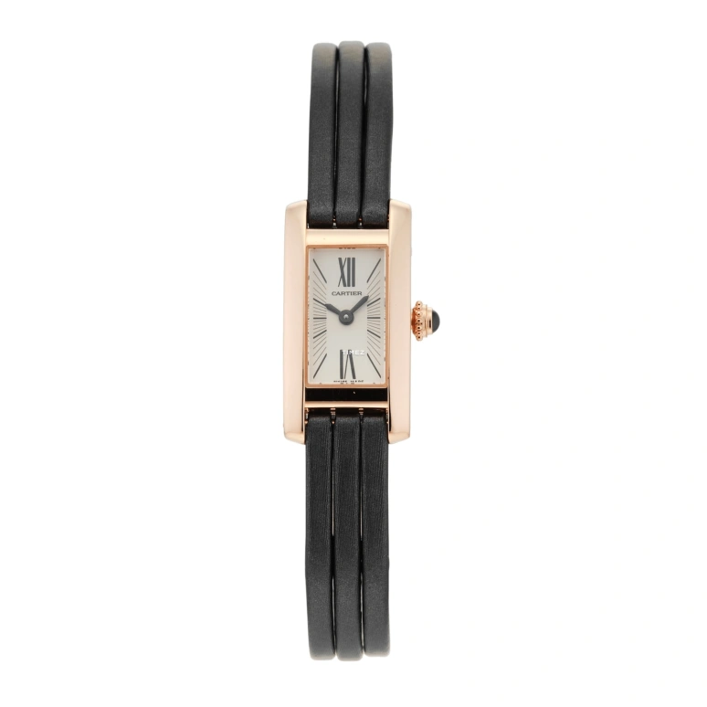 Cartier,Tank 17mm,17mm,Rose Gold,White,Quartz,Sapphire,Crystal Glass,Square,W1537338