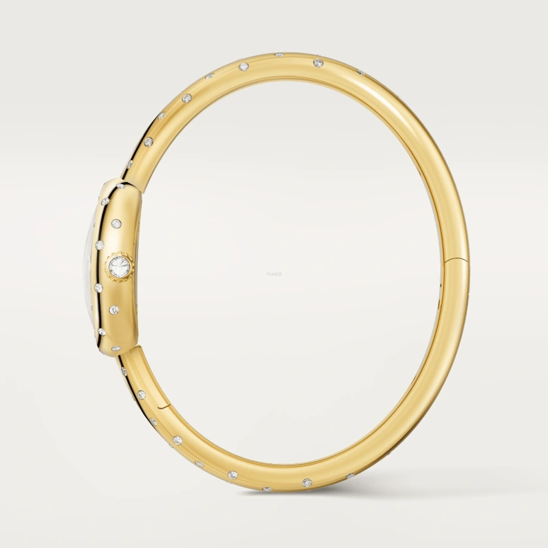 Cartier,Baignoire 24.60x18.70mm,24.60x18.70mm,Yellow Gold,Gold,Quartz,Sapphire,Crystal Glass,Oval,WJBA0063