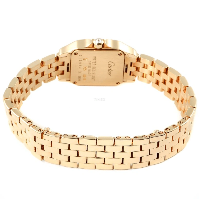 Cartier,Santos de Cartier 28.25x21.65mm,28.25x21.65mm,Yellow Gold,Silver,Quartz,In-house Caliber,Sapphire,Crystal Glass,WF9001Y7