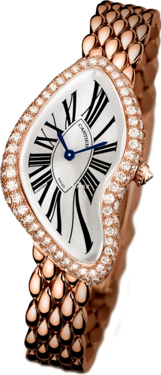 Cartier,Crash de Cartier 38.45x25.50mm,38.45x25.50mm,Rose Gold,Silver,Handwound,In-house Caliber,Hardlex,WL420047