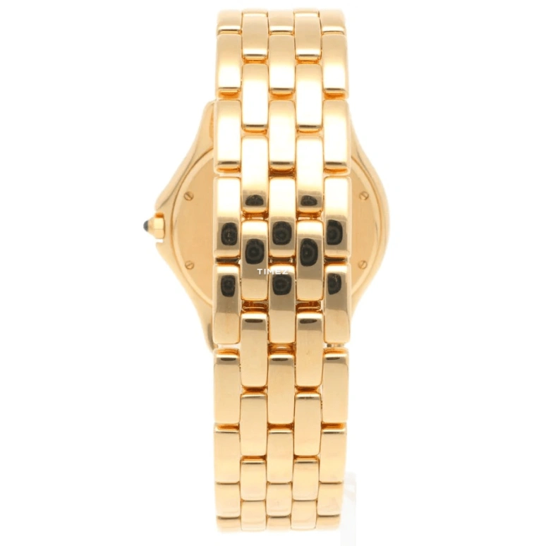 Cartier,Panthère de Cartier 33mm,33mm,Yellow Gold,Silver,Quartz,Day,Sapphire,Crystal Glass,887904