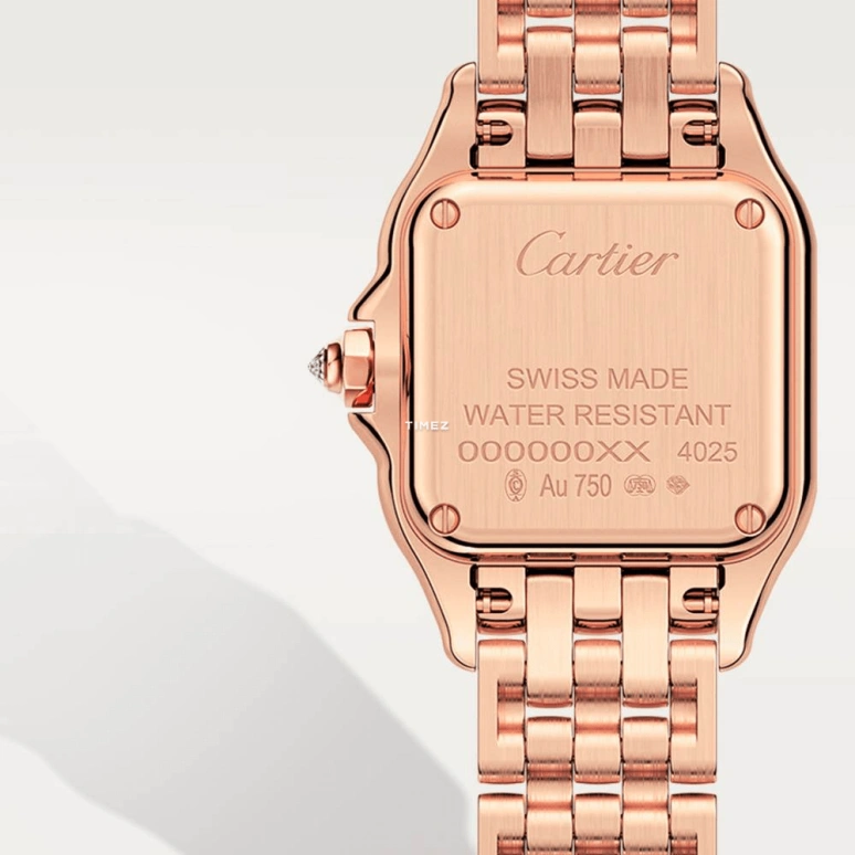 Cartier,Panthère de Cartier 22x30mm,22x30mm,Rose Gold,Silver,Quartz,Sapphire,Crystal Glass,Square,WJPN0049