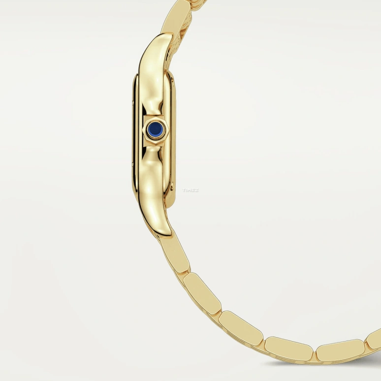 Cartier,Panthère de Cartier 23x30mm,23x30mm,Yellow Gold,Silver,Quartz,Sapphire,Crystal Glass,Square,WGPN0038