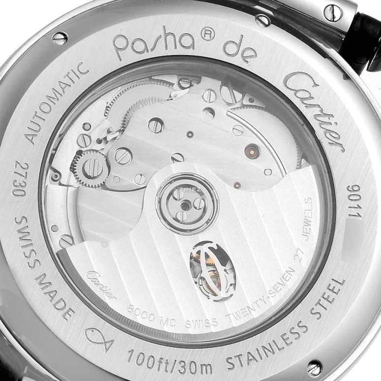 Cartier,Pasha de Cartier 42mm,42mm,Stainless Steel,Silver,Automatic,In-house Caliber,Sapphire,Crystal Glass,W3107255