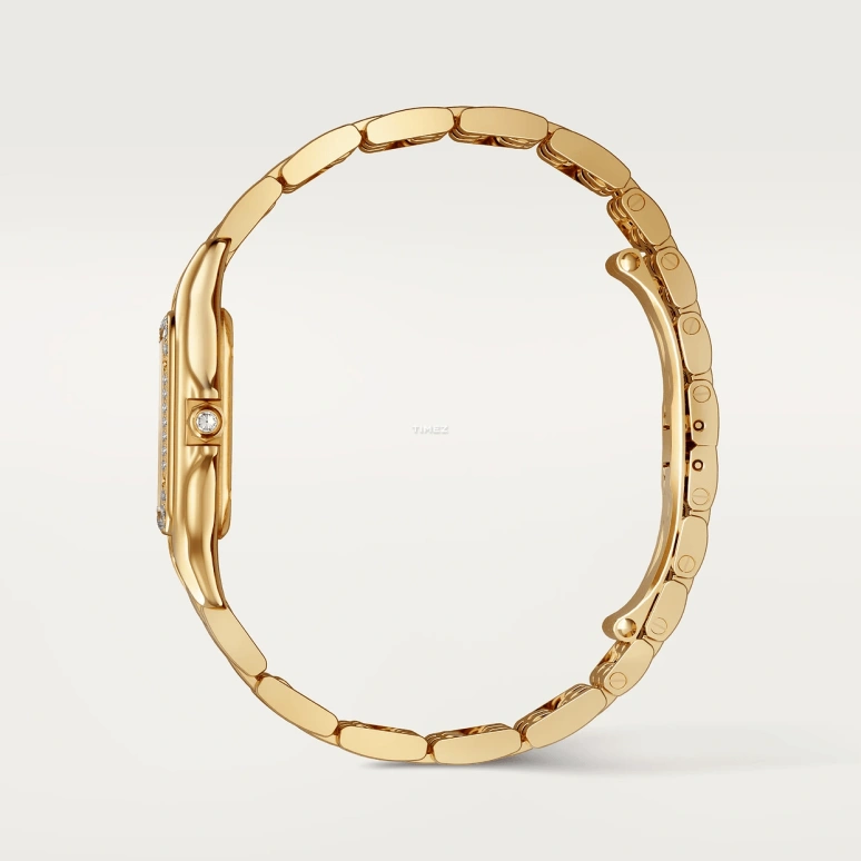Cartier,Panthère de Cartier 30.30x22mm,30.30x22mm,Yellow Gold,Black,Quartz,Square,Gold,WJPN0073