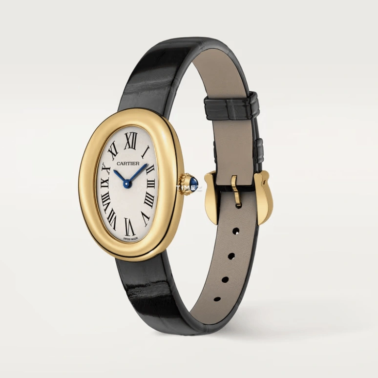 Cartier,Baignoire 31x23mm,31x23mm,Yellow Gold,Silver,Quartz,Sapphire,Crystal Glass,Oval,WGBA0022