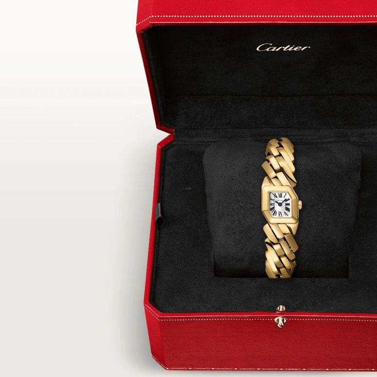 Cartier,Maillon de Cartier 31x17mm,31x17mm,Yellow Gold,Silver,Quartz,Sapphire,Crystal Glass,Other,WGBJ0002