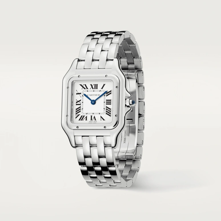 Cartier,Panthère de Cartier 27x37mm,27x37mm,Stainless Steel,White,Quartz,Sapphire,Crystal Glass,Other,WSPN0015