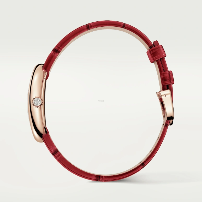 Cartier,Baignoire 31.40x23.09mm,31.40x23.09mm,Rose Gold,Silver,Quartz,Sapphire,Crystal Glass,Oval,WJBA0031
