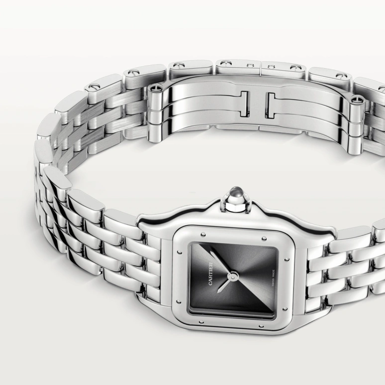 Cartier,Panthère de Cartier 22x30mm,22x30mm,Stainless Steel,Black,Gradient,Grey,Quartz,Sapphire,Crystal Glass,Square,WSPN0010