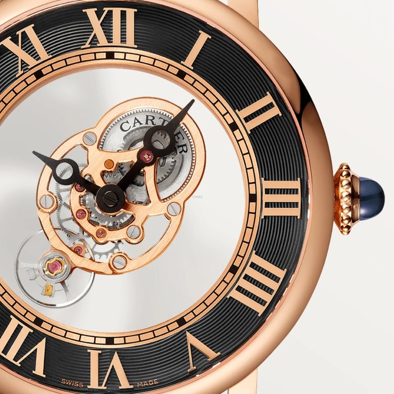 Cartier,Rotonde de Cartier 43.50mm,43.50mm,Rose Gold,Silver,Black,Handwound,Tourbillon,50hours,WHRO0081