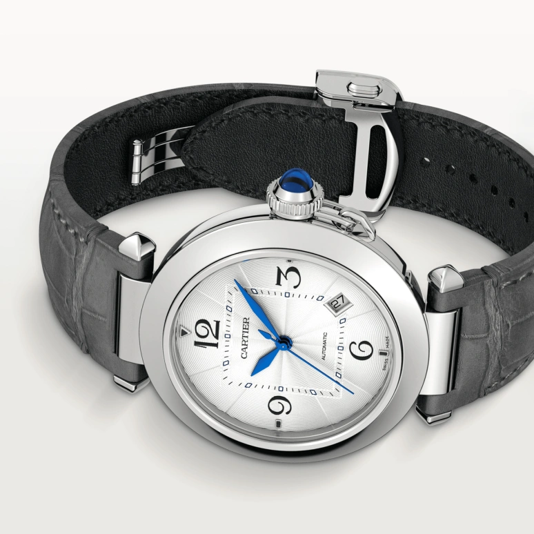 Cartier,Pasha de Cartier 41mm,41mm,Stainless Steel,Silver,Automatic,Day,42hours,WSPA0010