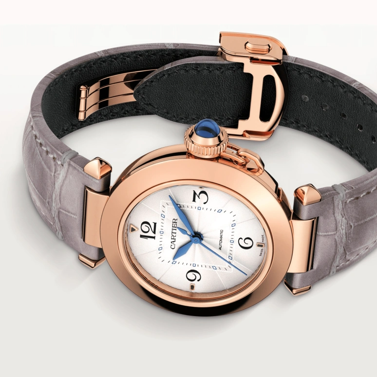 Cartier,Pasha de Cartier 35mm,35mm,Rose Gold,Silver,Automatic,42hours,In-house Caliber,WGPA0014