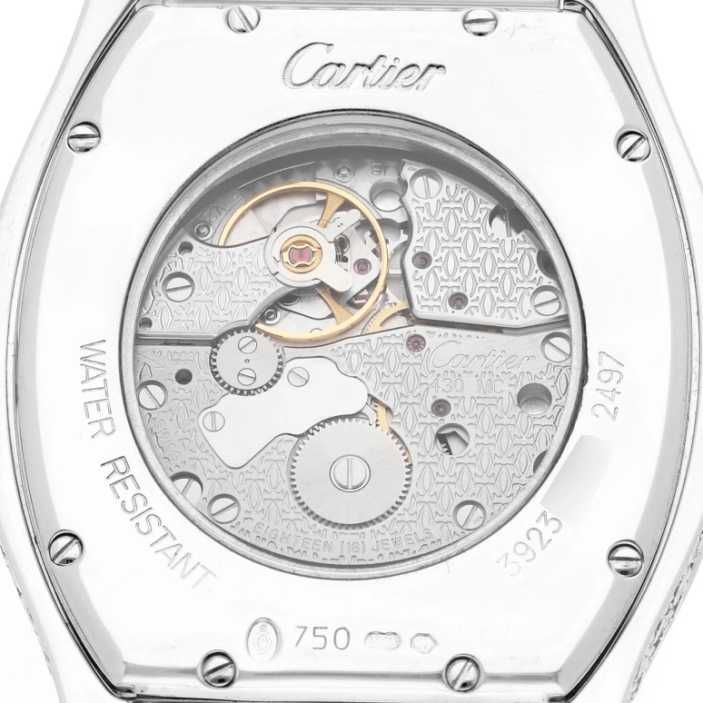 Cartier,Tortue 43mm,43mm,White Gold,Silver,Handwound,36hours,In-house Caliber,WA5043MC