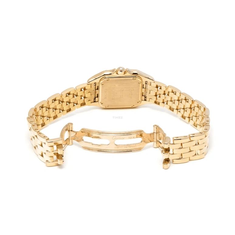 Cartier,Panthère de Cartier 16.50mm,16.50mm,Yellow Gold,Gold,Quartz,Sapphire,Rectangular,WF3078B9