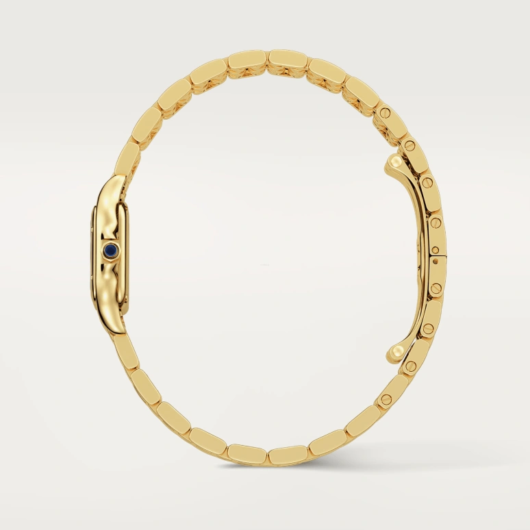 Cartier,Panthère de Cartier 25x19mm,25x19mm,Yellow Gold,Silver,Quartz,Sapphire,Crystal Glass,Square,WGPN0016