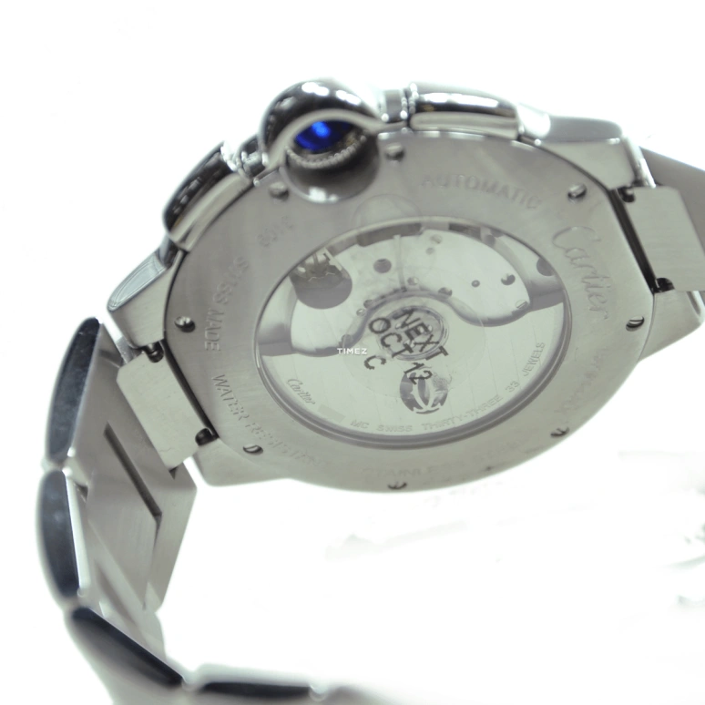 Cartier,Ballon Bleu de Cartier 44mm,44mm,Stainless Steel,Black,Automatic,Chronograph,Day,W6920025