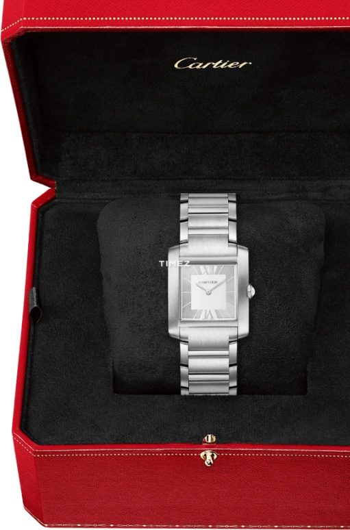 Cartier,Tank 32x27mm,32x27mm,Stainless Steel,Silver,White,Quartz,Sapphire,Crystal Glass,Rectangular,WSTA0086