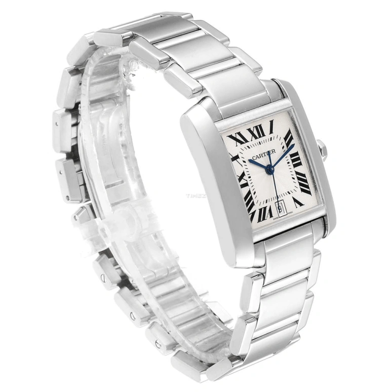 Cartier,Tank 37x28mm,37x28mm,White Gold,White,Automatic,Day,In-house Caliber,W50011S3