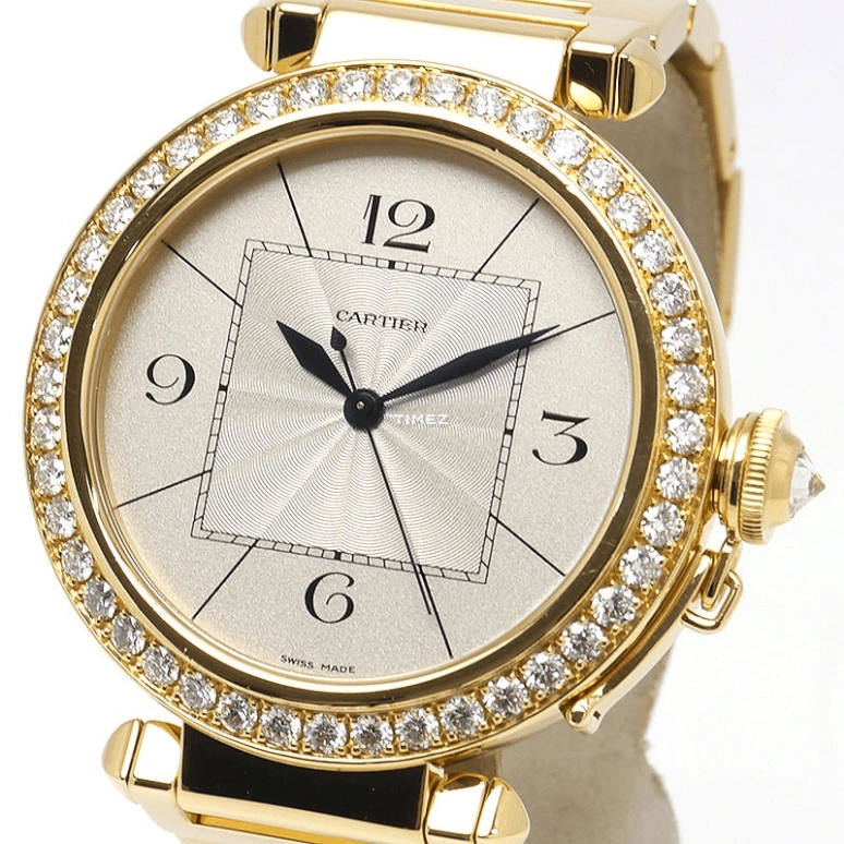 Cartier,Pasha de Cartier 42mm,42mm,Yellow Gold,Silver White,Automatic,Round,Gold,WJ1188H9