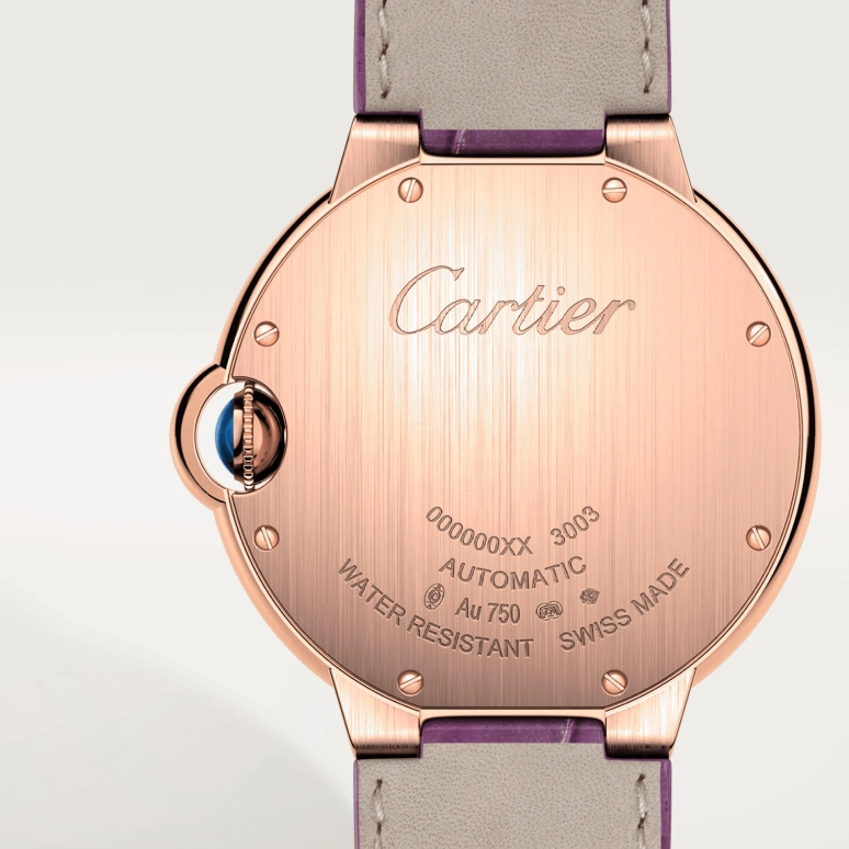 Cartier,Ballon Bleu de Cartier 36mm,36mm,Rose Gold,Silver,Automatic,Sapphire,Crystal Glass,Round,WJBB0050