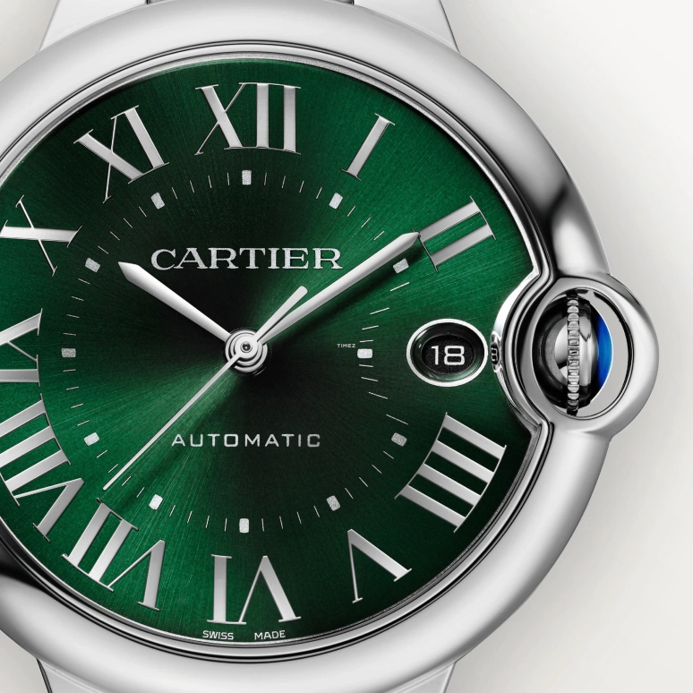 Cartier,Ballon Bleu de Cartier 40mm,40mm,Stainless Steel,Green,Automatic,Day,42hours,WSBB0071