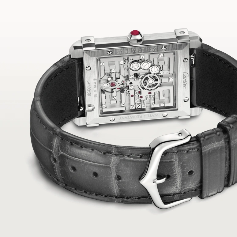 Cartier,Tank 39.50x29.20mm,39.50x29.20mm,Platinum,Skeleton,Handwound,38hours,In-house Caliber,WHTA0015