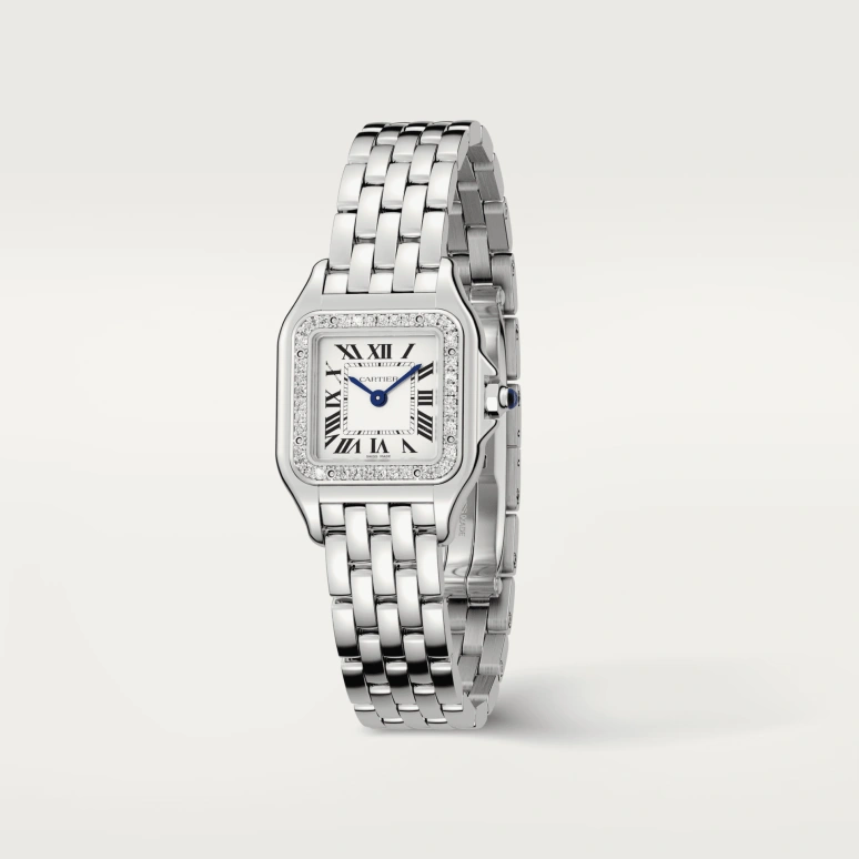 Cartier,Panthère de Cartier 23x30mm,23x30mm,Stainless Steel,Silver,Quartz,Sapphire,Crystal Glass,Square,W4PN0007