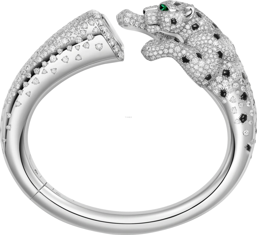 Cartier,Panthère Jewelry Watches 17.90x17.60mm,17.90x17.60mm,White Gold,Silver,Quartz,Sapphire,Other,HPI01713