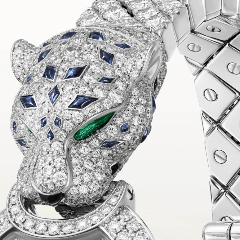 Cartier,High Jewelry Watches 23.60mm,23.60mm,White Gold,Silver,Quartz,Sapphire,Crystal Glass,Other,HPI01657