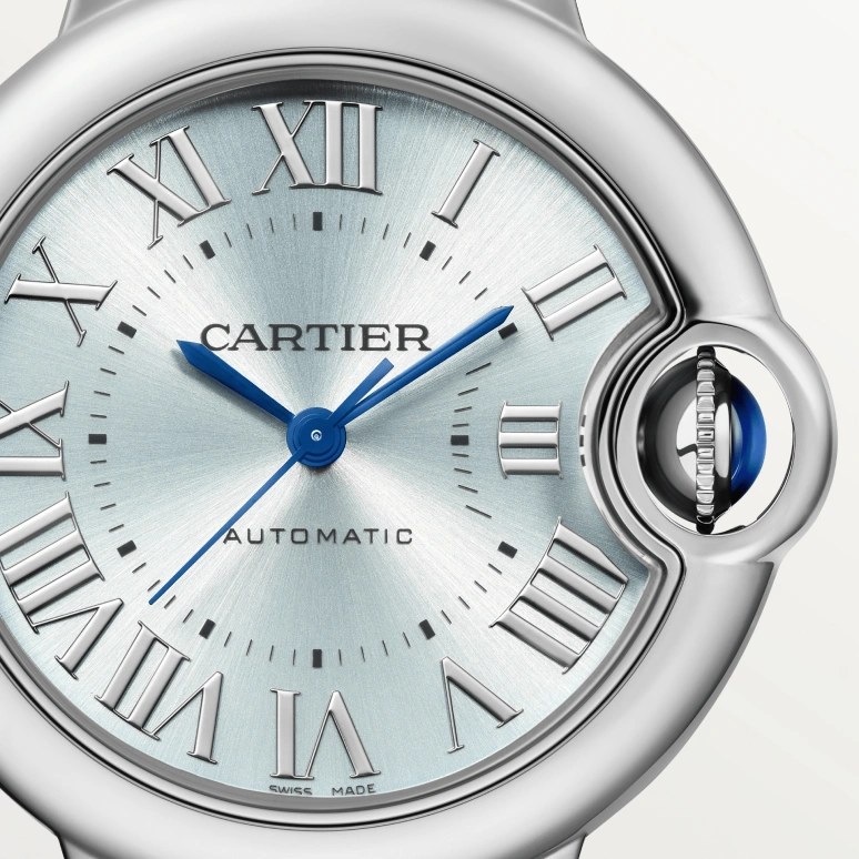Cartier,Ballon Bleu de Cartier 33mm,33mm,Stainless Steel,Blue,Sapphire,Closed,WSBB0062