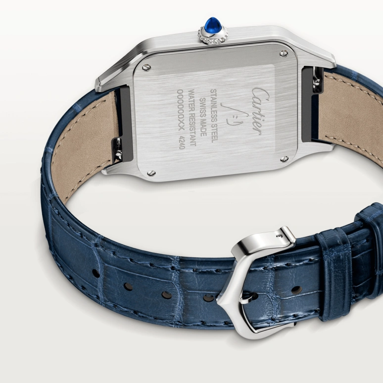 Cartier,Santos de Cartier 43.50x31.40mm,43.50x31.40mm,Stainless Steel,Silver,Quartz,Sapphire,Crystal Glass,Square,WSSA0022