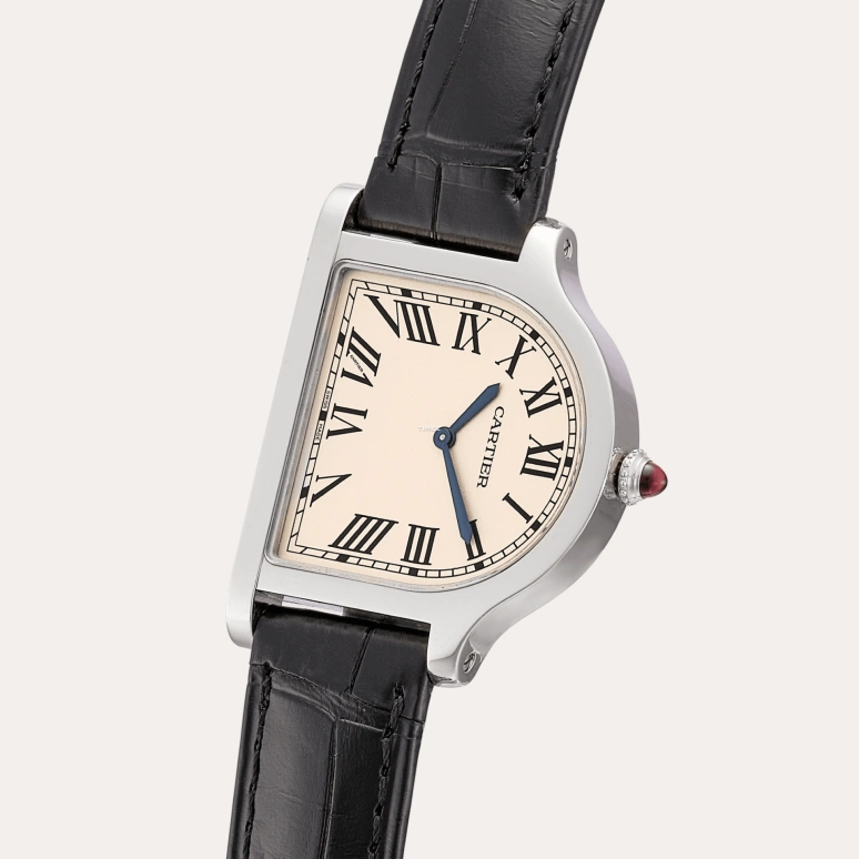 Cartier,Cloche de Cartier 37.15x28.75mm,37.15x28.75mm,Platinum,Beige,Handwound,38hours,In-house Caliber,WGCC0004