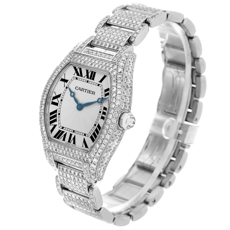 Cartier,Tortue 43mm,43mm,White Gold,Silver,Handwound,36hours,In-house Caliber,WA5043MC