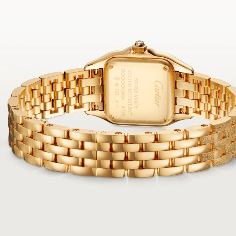 Cartier,Panthère de Cartier 22x30mm,22x30mm,Yellow Gold,Gold,Quartz,Sapphire,Crystal Glass,Square,WJPN0057