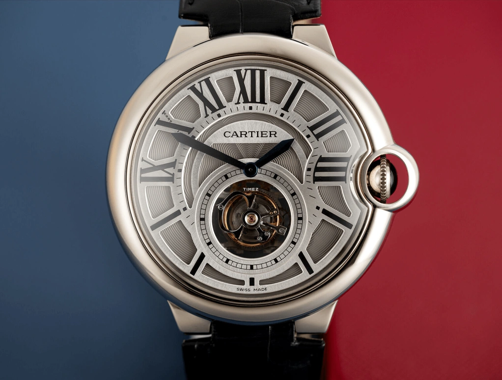 Cartier,Ballon Bleu de Cartier 46mm,46mm,White Gold,Grey,White,Handwound,Tourbillon,50hours,W6920021