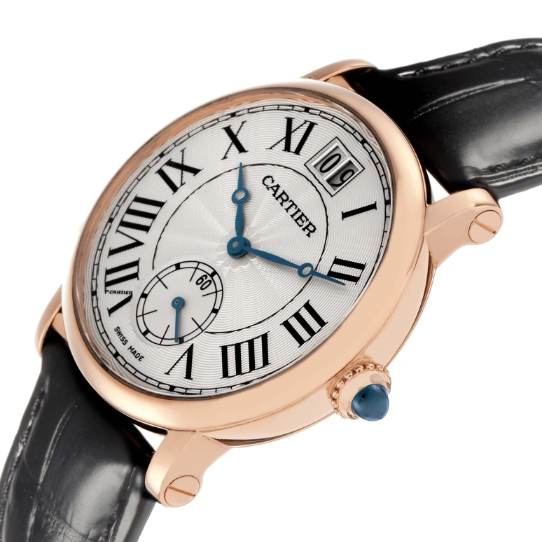 Cartier,Ronde de Cartier 35mm,35mm,Rose Gold,Silver,Handwound,Big Date,In-house Caliber,W1552751