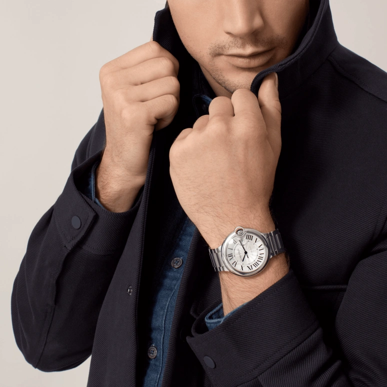 Cartier,Ballon Bleu de Cartier 42mm,42mm,Stainless Steel,Silver,Automatic,Day,42hours,WSBB0049