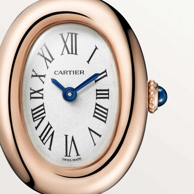 Cartier,Baignoire 24.60x18.70mm,24.60x18.70mm,Rose Gold,White,Quartz,Crystal Glass,Sapphire,Oval,WGBA0047