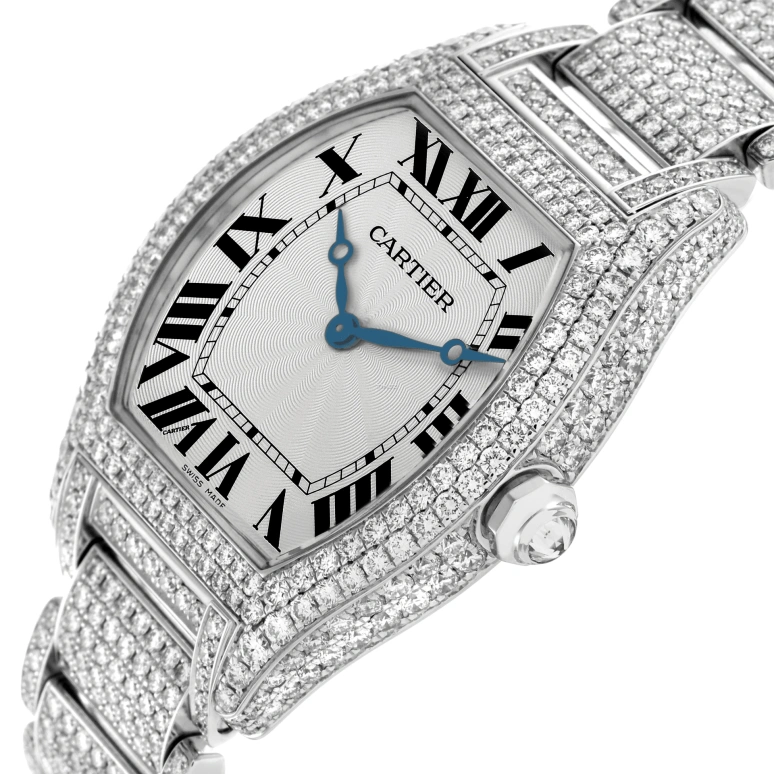Cartier,Tortue 43mm,43mm,White Gold,Silver,Handwound,36hours,In-house Caliber,WA5043MC