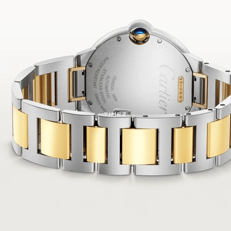 Cartier,Ballon Bleu de Cartier 42mm,42mm,Stainless Steel,Yellow Gold,Silver,Automatic,Day,42hours,W2BB0039