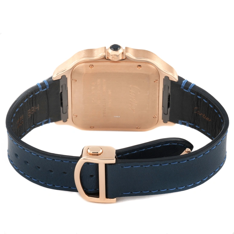 Cartier,Santos de Cartier 39.80mm,39.80mm,Rose Gold,Silver,Automatic,Day,42hours,WGSA0011