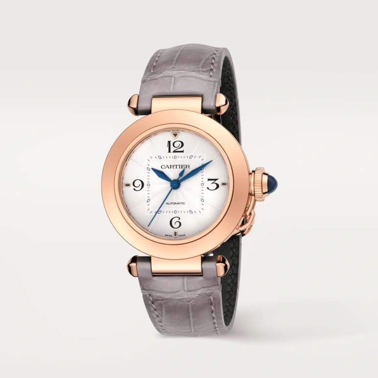 Cartier,Pasha de Cartier 35mm,35mm,Rose Gold,Silver,Automatic,42hours,In-house Caliber,WGPA0014