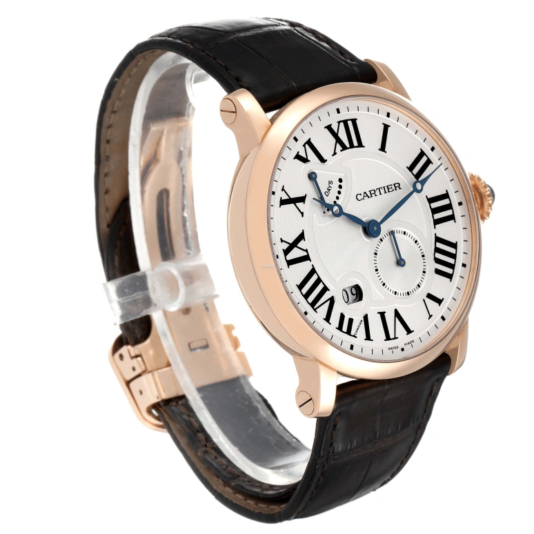 Cartier,Rotonde de Cartier 42mm,42mm,Rose Gold,Silver,Handwound,Power Reserve Indicator,Big Date,W1556203