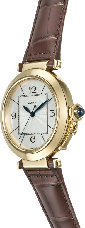 Cartier,Pasha de Cartier 42mm,42mm,Yellow Gold,Silver,Quartz,Sapphire,Crystal Glass,Round,W3019551