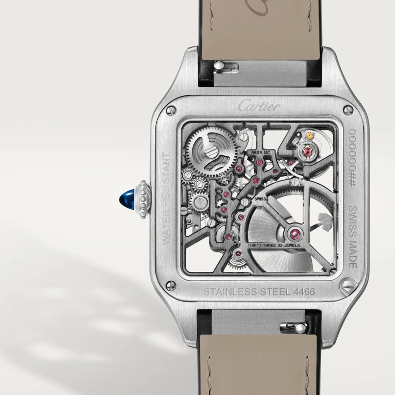 Cartier,Santos de Cartier 43.50x31.40mm,43.50x31.40mm,Stainless Steel,Grey,Automatic,44hours,In-house Caliber,WHSA0044